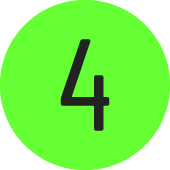 green circle with number three display for numeral learning and educational games