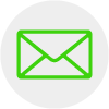 green envelope icon representing email communication with seven messages